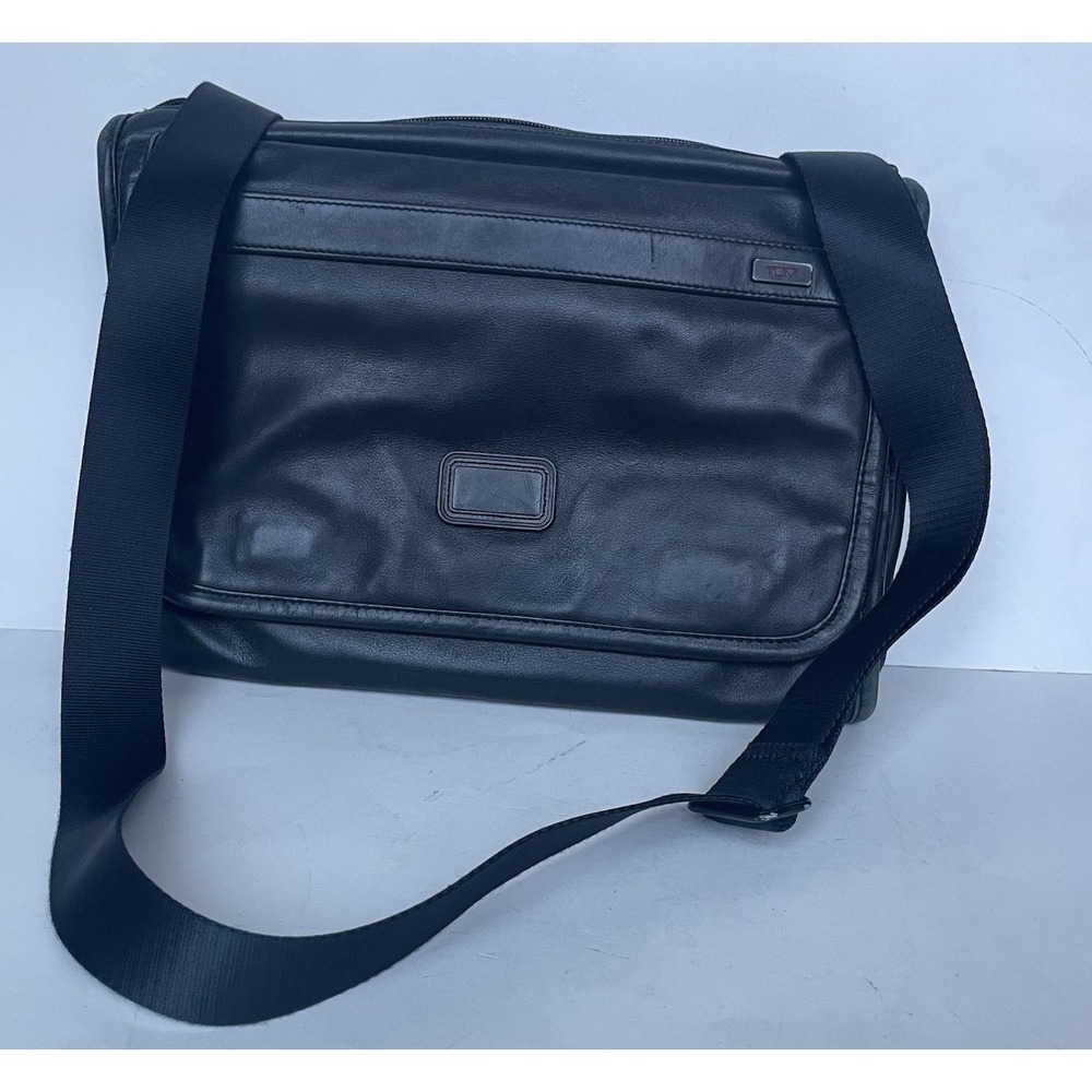 Vintage Tumi Men's Leather Laptop Briefcase Black Business Travel Bag 92112DH